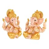HOOTNEE 2 Piezas De Adorno De Buda De Palma Escultura De Dios Hindú Estatua De Dios Elefante Estatua De Elefante De La India Escultura De Elefante Decoración En Miniatura Regalo De