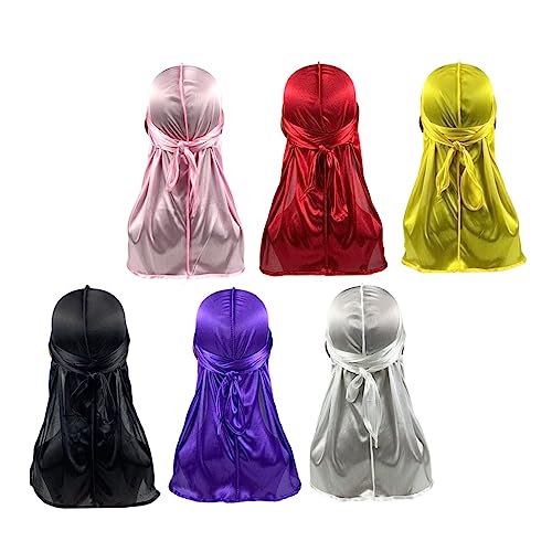 Gorros Durag de alta calidad COLLBATH bufanda larga de acabado liso