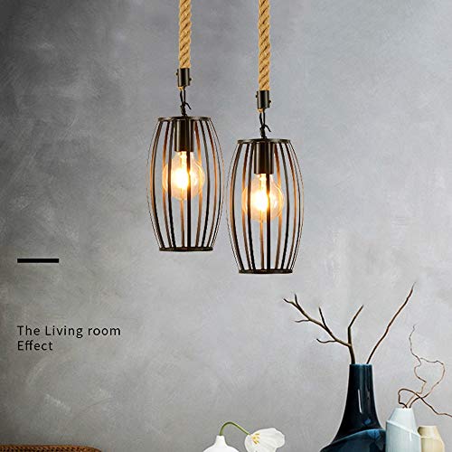 Lampe En Corde de Chanvre pour Illuminer un Intérieur Sombre - 3