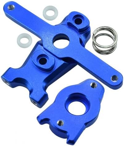 GPM Para Traxxas 1/16 Mini E-Revo, Mini Slash, Mini Summit Piezas de actualización Asamblea de dirección de aluminio - Juego de 3 piezas, azul