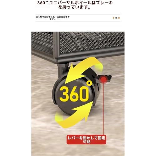 Fiauvx 2段式 3段式 デスク収納ラック キャスター付きワゴン デスク下 棚 オフィス机下 パソコンデスクサイド 省スペース多機能 (三段大サイズ,ホワイト) [2]