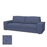  Soferia Fodera di ricambio per IKEA KIVIK divano letto a 3 posti, tessuto Nordic Denim, blu