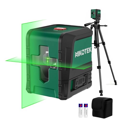 Nikotek Laser Level Self-Leveling Green Beam Horizontal and Vertical Crossline