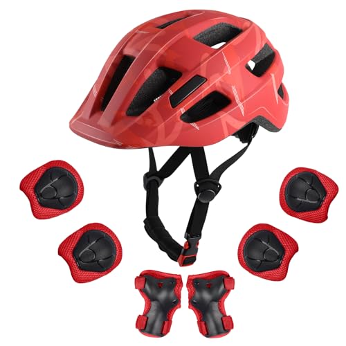 Kids Bike Helmet for Ages 1-8 Years, Adjustable Toddler Boys and Girls Helmets, Lightweight Child Infant Bicycle Cycling Scooter Sports Helmet 48-54cm