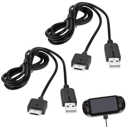 LEIBOCHAO USB-Ladekabel Datenübertragungskabel, 2 Stück Datenkabel Ladegerät, kompatibel mit PS Vita 1000, USB-Ladekabel, 1,2 m / 3,9 FT Datenkabel für PS Vita