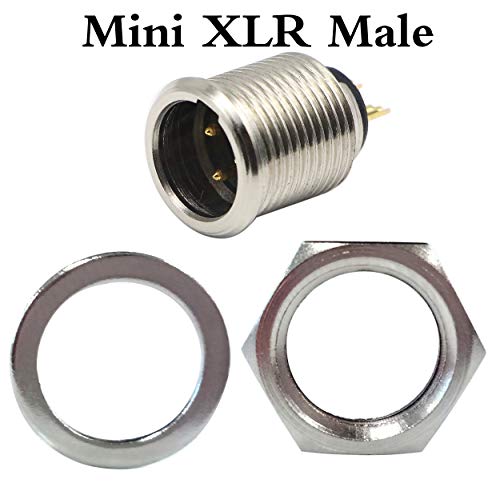 Adaptadores Mini XLR 3 Pin Macho 2 Unidades miniatura 3