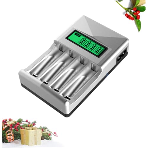 Cargador pilas AA AAA USB inteligente con pantalla LCD de carga rápida 2