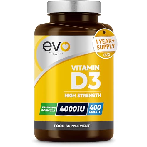 Vitamin D 4000IU High Strength Supplement | 400 Vitamin D3 Tablets - 13 Months Supply | VIT D3 | One-a-Day | High Absorption Cholecalciferol | Made in UK