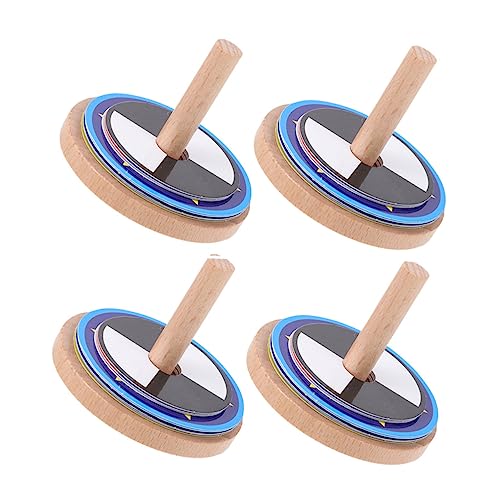 KESYOO 4Sets Colorful Peg Top for Portable Spinning Tops Outdoor Fun Dazzling Gyro for Boys