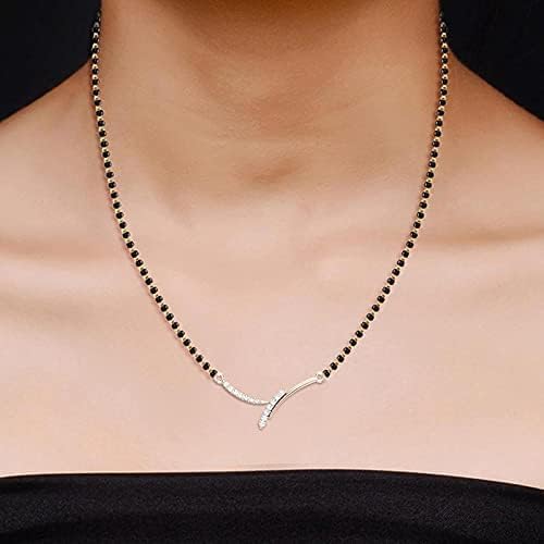 Image of DISHIS 22K Rose Gold Tanmaniya Pendant Mangalsutra For Women