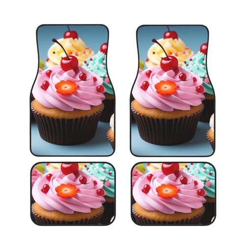 Alfombrillas universales Cupcake para coche ideales para viajes familiares y días de lluvia