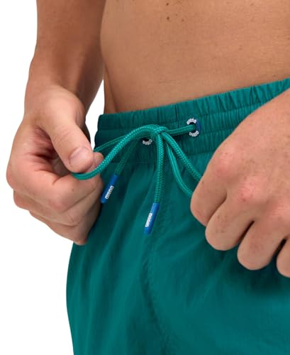 Image of ARENA Men's Icons Solid Beach Short Boxers Swimming Bermuda with Mesh Inner Brief, Side Pockets, Pool Beach Vacation Swimsuit