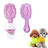 Small Dog Grooming Brush,Cloud Shape Puppy Brush Detangling Dog Hair Brushes for Wet or Dry - Perfect for Shih Tzus, Yorkies, Maltipoos - Ideal Puppy Hair Brushes for Maltese and Small Breeds (Purple)