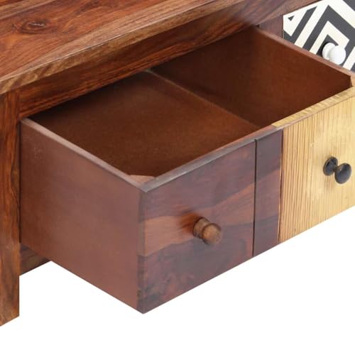 Table basse bois massif acacia pour optimiser le rangement du salon - 5