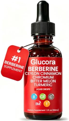 Berberina Liquida, Gotas | Pure Berberine with Ceylon Cinnamon, Bitter Melon Extract, Turmeric, Chromium, Gymnema, Organic Panax Ginseng & Moringa | Vegan, Non-GMO - 2 FL.OZ (1PCS)