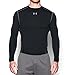 Under Armour Men's ColdGear Armour Compression Crew, Black/Steel, Small