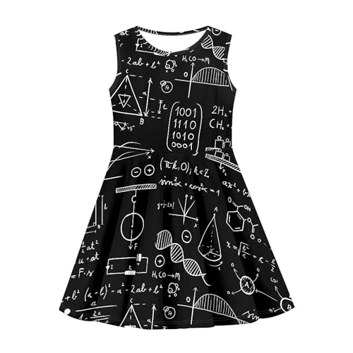 CLOHOMIN Girls Sleeveless Party Dress Tank Swing Dress Toddler Twirly Dresses Midi Sundress3