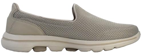 Skechers Women's Go Walk 5 Slip On Sneakers, Taupe, 10 XW US