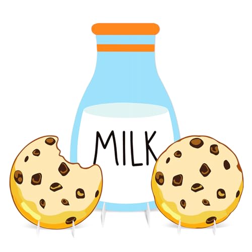 3 Pack Large Cookie Cardboard Cutout Stand-Up, Chocolate Chip Milk and Cookies Party Decorations, 24 Inch Cartoon Photo Props Backdrops for Birthday Baby Shower Gender Reveal Party Supplies by Generic - Image 7