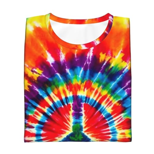 Image of Big Kids Tie Dye Shirt for Boys Girls Short Sleeve Hippie Tshirt Senior Tee