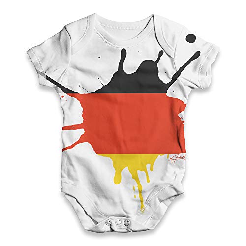 TWISTED ENVY Baby Romper Germany Splat White 3-6 Months