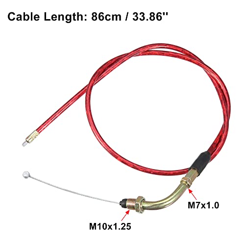 Câble d'accélérateur moto bloqué ? Changez pour ce câble coudé rouge 86cm