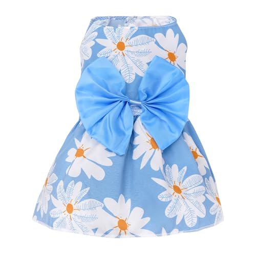 choyaxo Floral Dog Dress Cute Dog Skirt Pet Dress Summer Pet Clothes for Puppy Small Cats - Thumbnail 2