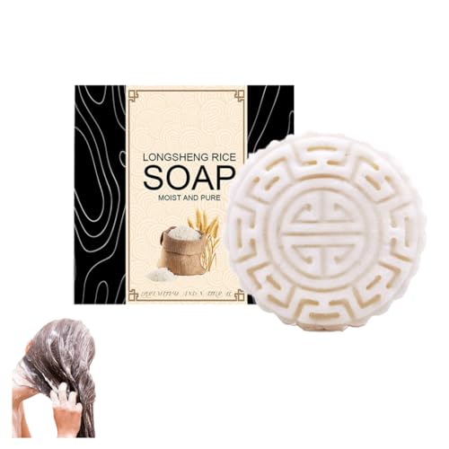 Rice Water Shampoo And Conditioner Bar, Antihair Loss Soap, Solid Hair Shampoo For Woman Men, Conditioner Bar Moisturizing Nourishing And Softening, For Dry Damaged (1PC)