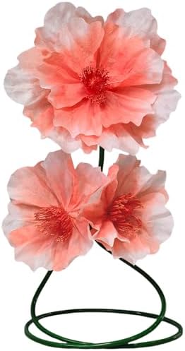 Giant Artificial Flowers for Outdoors, Big Fake Red Peonies for Indoor Decoration, Giant 3D Faux Flowers Plants with Adjustable Stem for Garden Wedding Birthday Home Decor