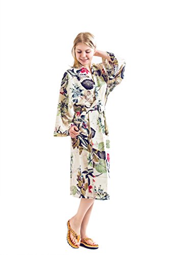 Robe&Wedding Bride Robe Women Robe Cotton Robe Long Style (White-Red)