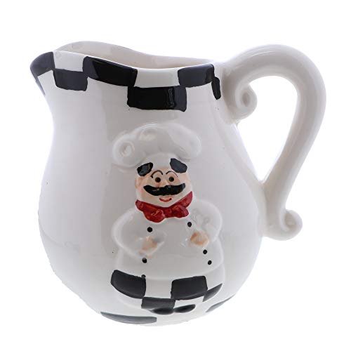 Small Ceramic Pitcher or Milk Creamer Dispenser - 24 oz Fat Chef