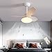 Ventilador de Techo con Luz Lámpara LED 30W Ventilador Invisible App Control con Mando a Distancia Luz Regulable Luz Fría/Neutra/Cálida Φ 80cm Decoración de Interiores Plafón de Techo lluminación