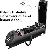 BeeMyBox Beesafe Fahrradbox abschließbar | Integriertes Zahlenschloss, Gepolsterter Innenraum | Sekundenschnelle Montage [26cm, grau]