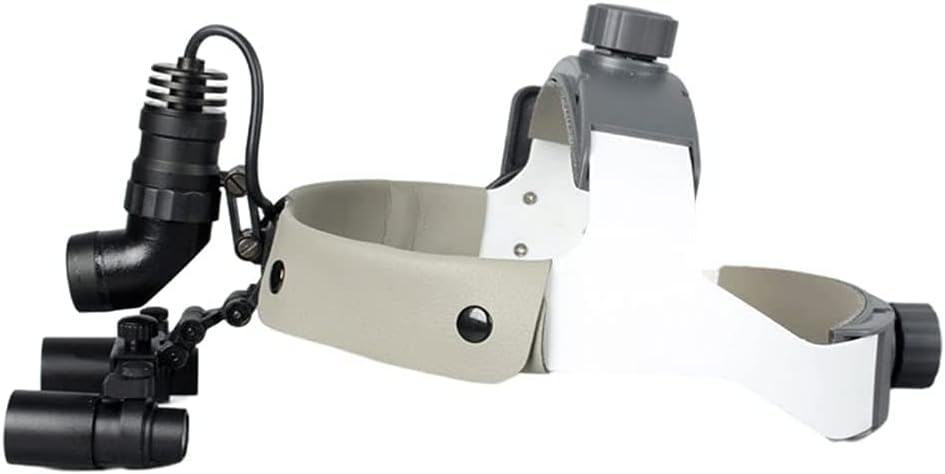 4X Dental Loupe, Surgical Headband Binocular Loupes, Portable 5W LED Headlight, 280-600mm Working Distance Optical Glass, for Dental, Surgical, Jeweler, or Hobby