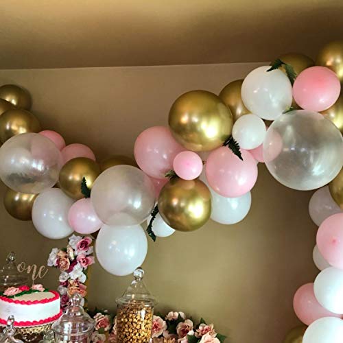 Fayoo Gold Balloons, 12'' Gold Metallic Latex Party Balloons for Party Decorations, Baby Shower, Christmas Decorations, Birthdays, Bridal Shower, Valentine's Day, Graduation 50 PCS - Thumbnail 4