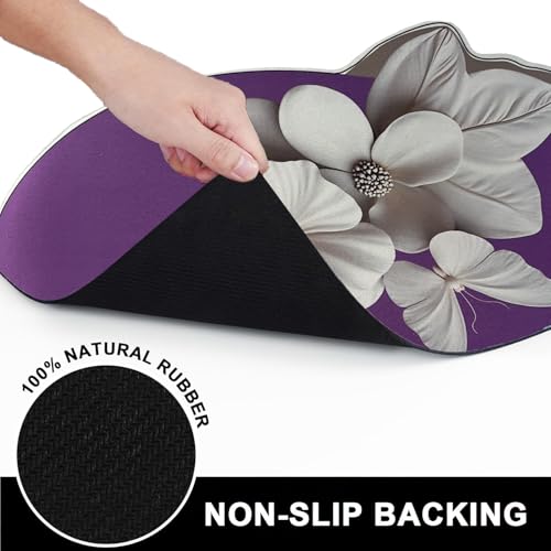 Image of 3D Butterfly (36x58 cm) Anti-Skid Mats use as Office Floor Mat /Door Mat /Bathroom Mat /Kitchen Mat etc. (Pack of 1) Purple