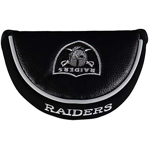 Team Golf NFL Las Vegas Raiders Golf Mallet Putter Cover Golf Club Mallet Putter Headcover, Fits Most Mallet Putters, Scotty Cameron, Daddy Long Legs, Taylormade, Odyssey, Titleist, Ping, Callaway