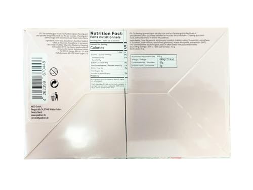 Jawliner® - Hard Rubber Jaw Pill Sugar Free Watermelon - Mewing and Facial Toning - 2× Harder Than Normal Gum - 130g (48 Strips)