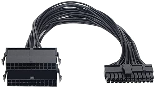 Hsthe Sea 24Pin PSU Extension Cable,Motherboard ATX PSU 24 Pin (20+4) Male to Female Extension Cable-1Ft(30cm)