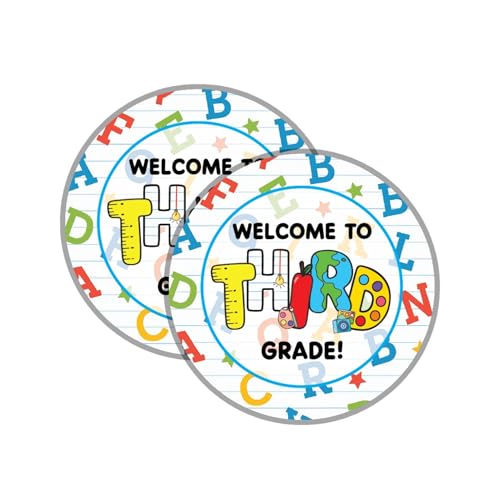 Teacher Must Haves, Back to School Stickers - 40 Pcs Welcome to Third Grade Reward Decals, 3rd Grade Classroom Essentials & Fun Decor
