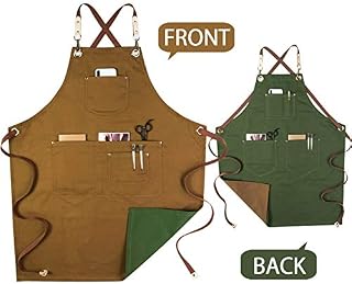 MOCOHANA Gardening Work Apron Gifts for Men Women Dual Use Cotton Apron