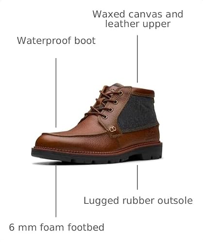 Clarks Clarks Collection Men's Maplewalk Moc Ankle Boot, Tan Tumbled Leather, 10.5 Medium US