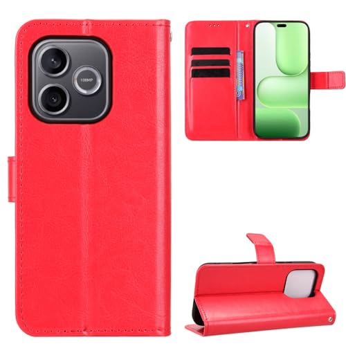 �J�o�[ �Ή��@�� for Realme Note 80 [PU���U�[+�V�F��] [�t���b�v�X�^���h] [�E�H���b�g�J�[�h�X���b�g] [�}�O�l�b�g�N���[�W���[] Red
