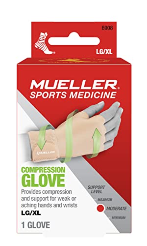 image for MUELLER Sports Medicine Arthritis Compression Glove, Hand and Wrist Su