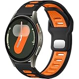 Odbeai Bands Compatible with Galaxy Watch 7 Band, compatible with Samsung Watch 6 Bands, Silicone Sport Breathable Waterproof Replacement Strap for Galaxy Watch 7/5/5 Pro/4 6 Classic/Active 2 for Men