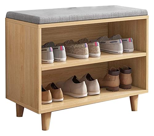 Banc de rangement à chaussures moderne pour couloir avec armoire de rangement double couche