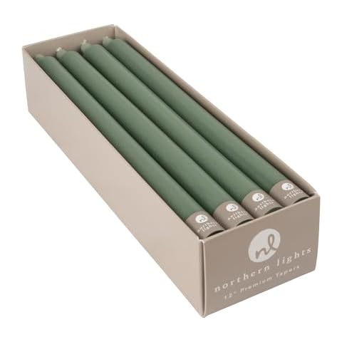 Northern Lights Candles - 12" 12pk Tapers - Eucalyptus - 72772 Cover