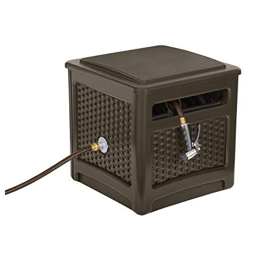 Suncast No-Leak Resin Wicker-Looker Hose Reel, Mocha