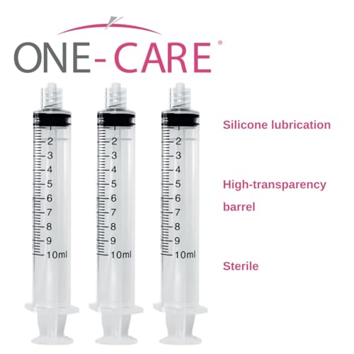 Image of ONE-CARE 10ml /cc Luer Lock Syringe, 100 /bx Blister-Packed | Safe Backstop, Precise Dosing, Accurate Graduation, High-Transparency Barrel, Silicone-Lubricated Plunger