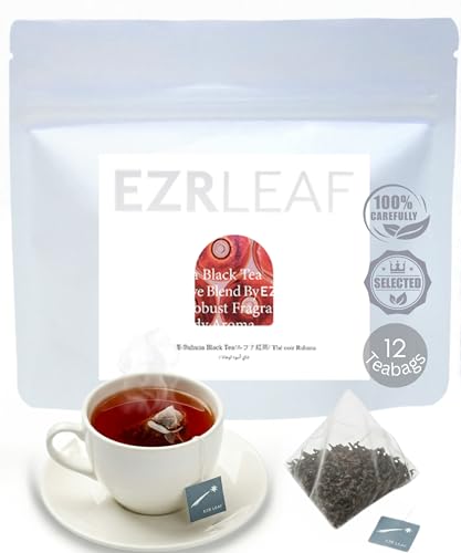 Premium Ruhuna Ceylon Black Tea 12 Teabags Authentic Whole Leaf, Bold Smoky Caramel Flavor,Caffeine Boost Morning Tea Perfect for Milk Tea & Latte